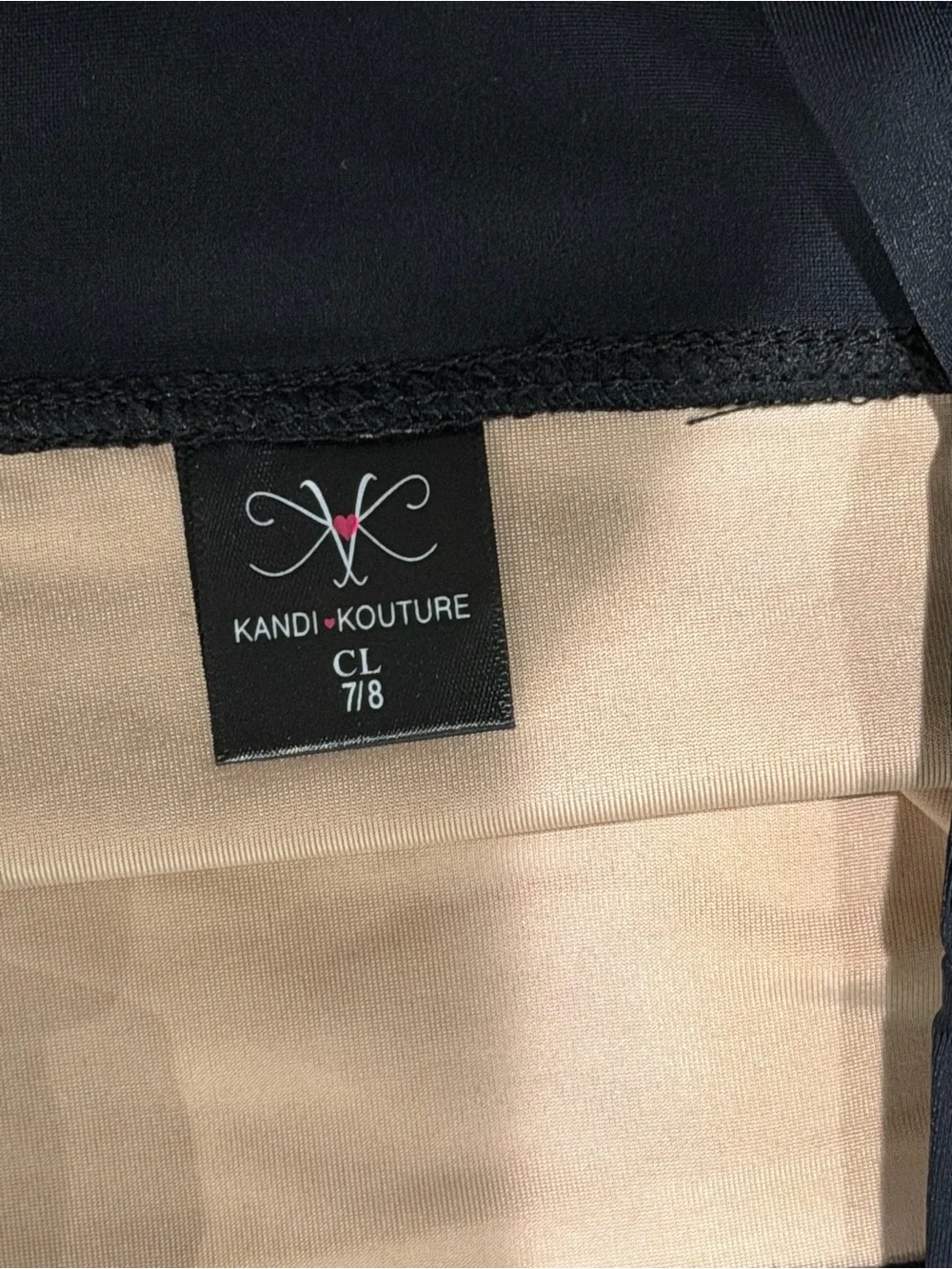 NWT Kandi Kouture CL 7/8 Black 2 Piece Dance Set Crop Top Ruffle Briefs